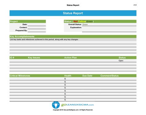 Status Report Templates