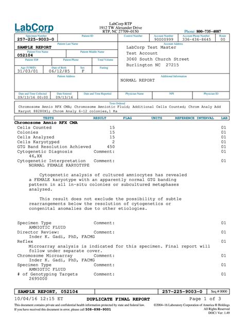 Std Test Result Template