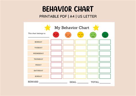 Sticker Behavior Chart Printable