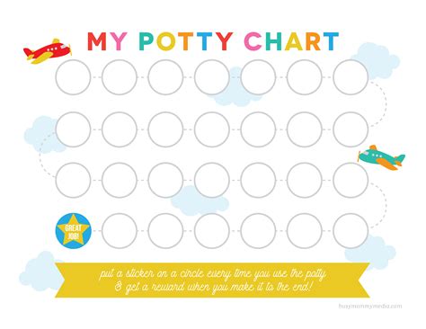 Sticker Chart For Potty Training