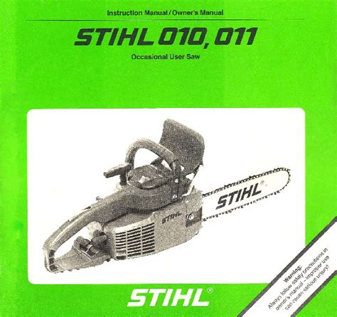 Stihl 010 Power Tool Service Manual