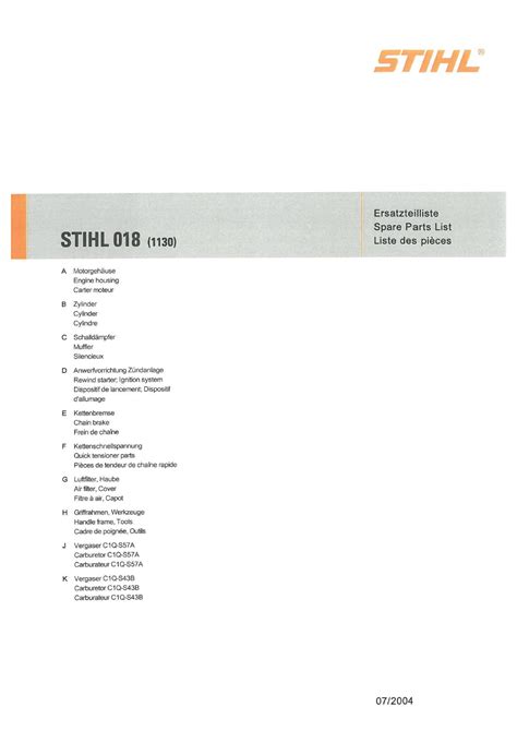 Stihl 018 Pdf Power Tool Service Manual Download