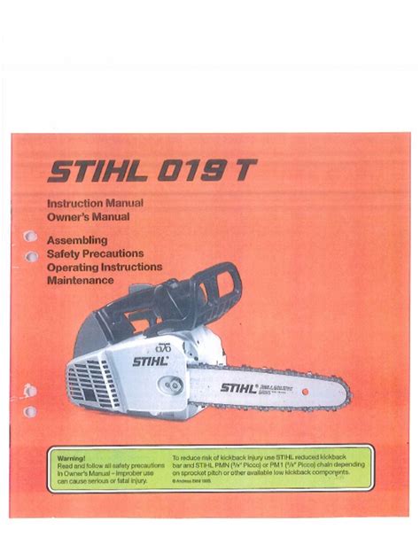 Stihl 019 T Pdf Power Tool Service Manual Download