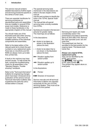 Stihl 036 Qs Pdf Power Tool Service Manual Download