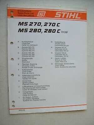 Stihl Ms 261 Ms 270 Ms 270 C Ms 280 Ms 280 C Brushcutters Parts Workshop Service Repair Manual Download