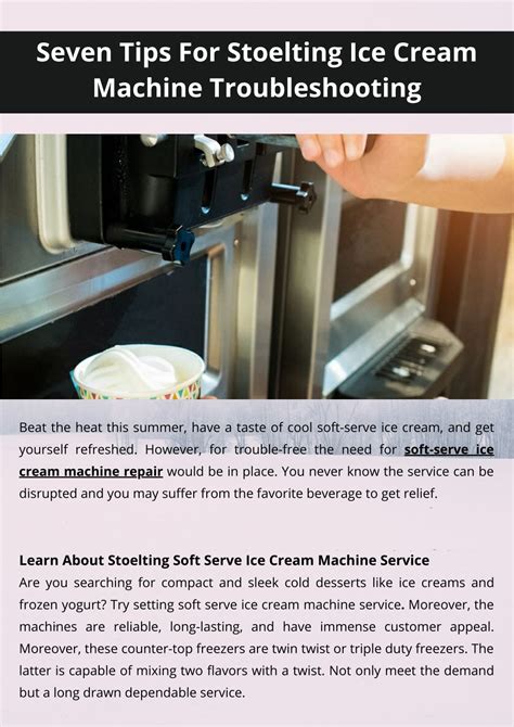 Stoelting Ice Cream Machine Troubleshooting: A Comprehensive Guide for Commercial Establishments