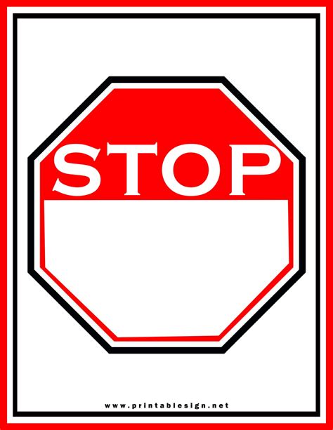 Stop Sign Template