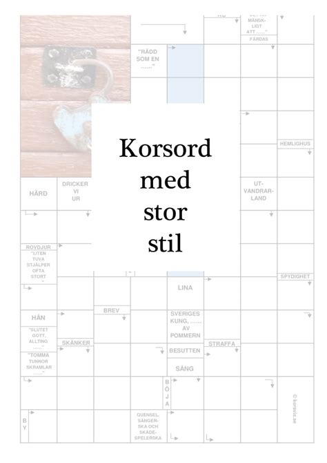 Stor Kanot Korsord: Ett Utmanande och Stimulerande Ordspel