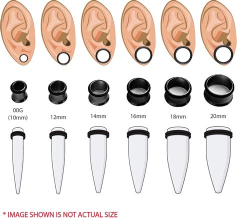Stretched Ear Size Chart