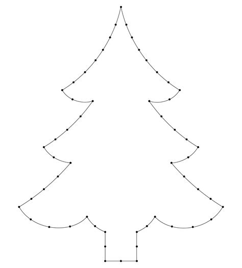 String Art Christmas Tree Template