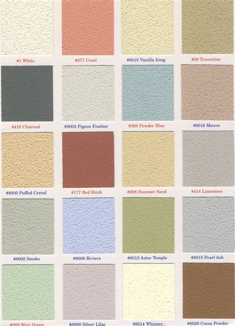 Stucco Colors Chart