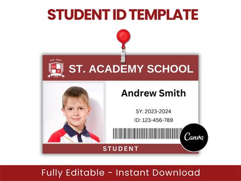 Student Id Badge Template