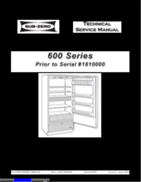 Sub Zero 680 Service Manual