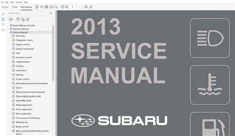 Subaru Brz 2012 2013 Repair Service Manual Pdf