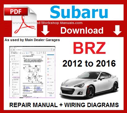 Subaru Brz 2013 Repair Service Manual Pdf