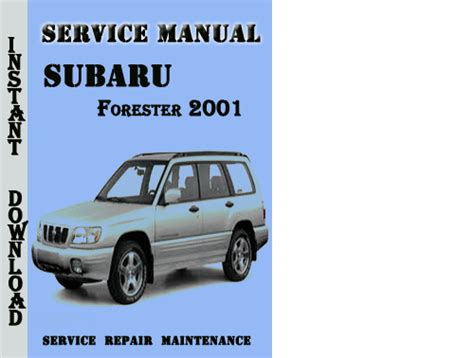 Subaru Forester 2001 Service Repair Manual Pdf Download