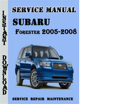 Subaru Forester Car Service Repair Manual 1999 2000 2001 2002 2003 2004 Download