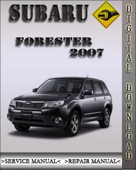 Subaru Forester Factory Service Repair Manual 2007 2008
