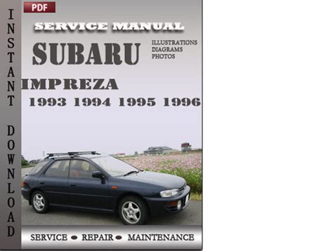 Subaru Impreza 1994 Factory Service Repair Manual Download