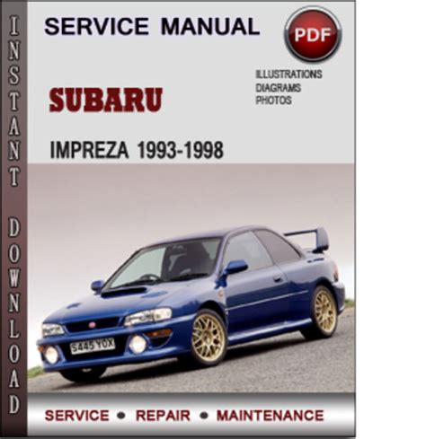 Subaru Impreza Car Service Repair Manual 1993 1994 1995 1996 Download