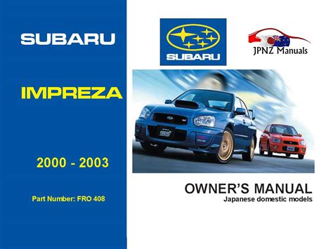 Subaru Impreza Car Service Repair Manual 1999 2000