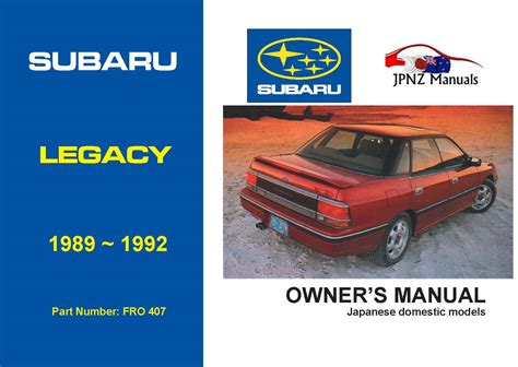 Subaru Legacy B4 1989 1994 Repair Service Manual Pdf