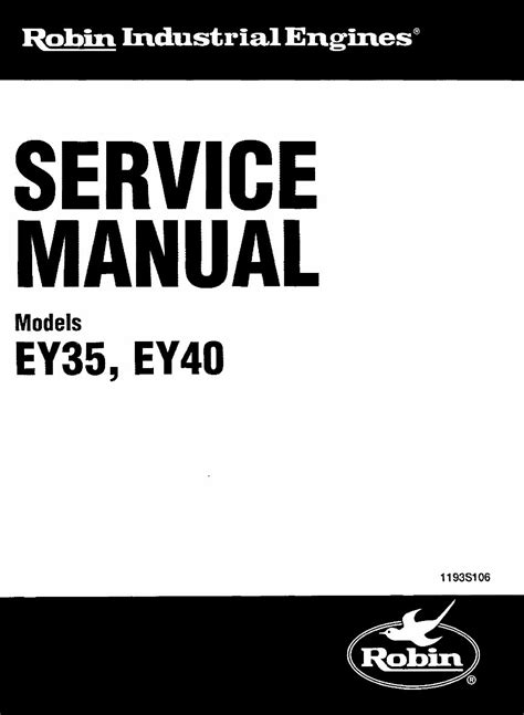 Subaru Robin Ey35 Ey40 Engine Service Repair Workshop Manual Download