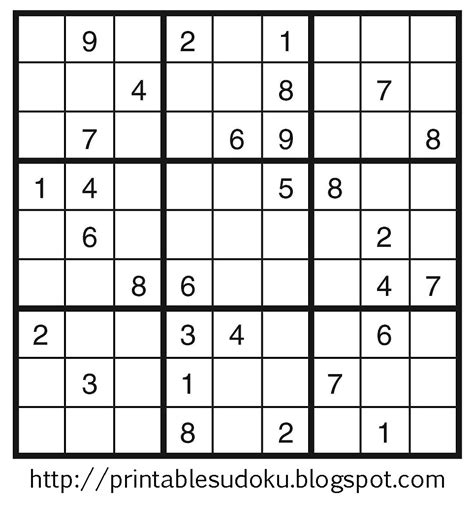Sudoku Free Printable