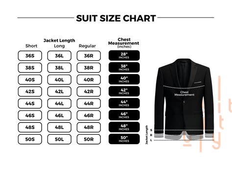 Suit Mens Size Chart