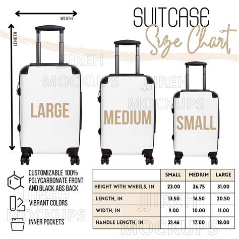 Suitcase Size Chart