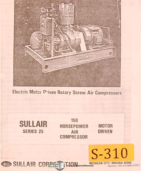 Sullair 25 Hp Compressor Manual