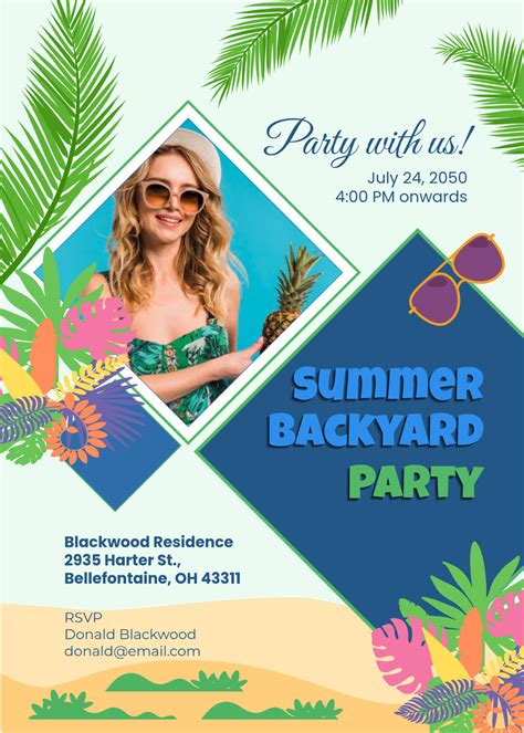 Summer Party Invitation Template