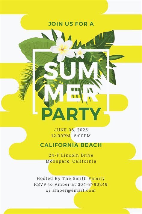 Summer Party Invite Template