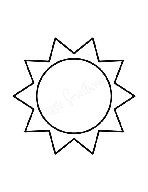 Sunshine Cut Out Template