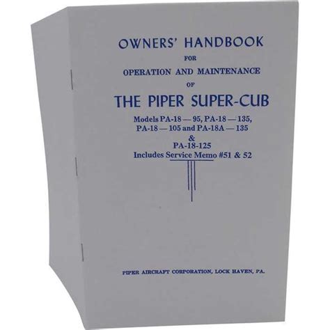 Super Cub Owners Manual Pilot Operating Handbook