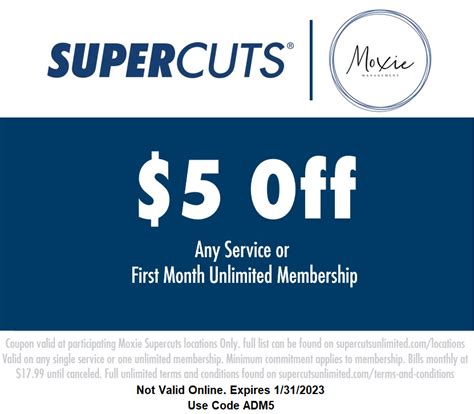 Supercuts $5 Off Coupon Printable