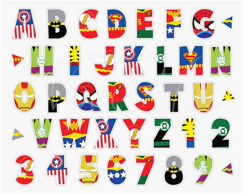 Superhero Letters Printable