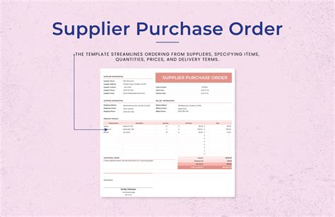 Supplier Order Form Template