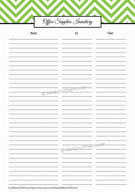 Supply List Template
