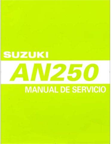 Suzuki An250 K3 K4 Service Repair Manual