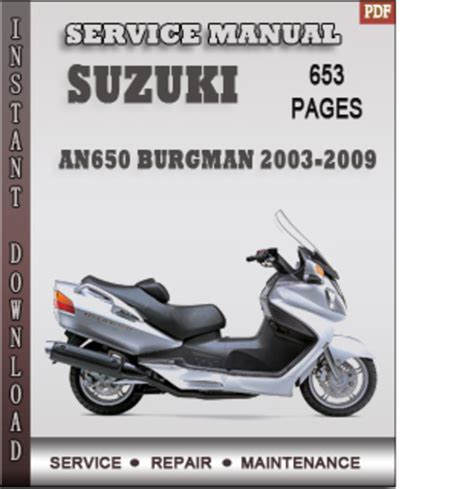 Suzuki An650 2003 2009 Service Repair Manual Download