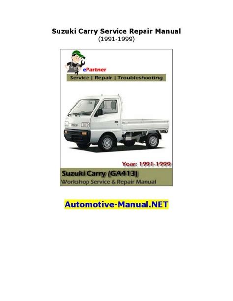 Suzuki Carry 1991 Workshop Service Repair Manual