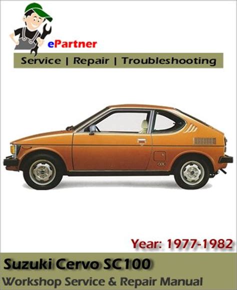 Suzuki Cervo Sc100 1977 1982 Service Repair Manual