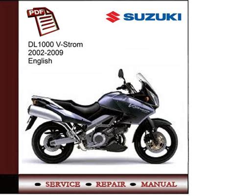 Suzuki Dl1000 V Strom Service Repair Manual Pdf 2002 2009