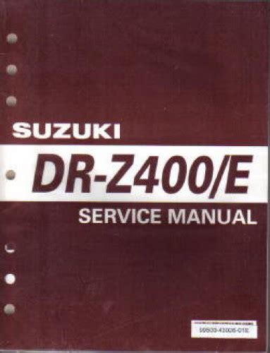 Suzuki Dr Z400 2000 2006 Factory Service Repair Manual Pdf