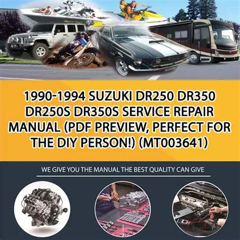 Suzuki Dr350s Pdf Service Repair Workshop Manual 1990 1994