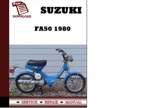 Suzuki Fa50 Service Repair Workshop Manual Download 1980