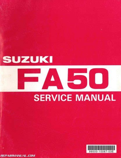 Suzuki Fa50 Shuttle Moped Full Service Repair Manual 1980 1991