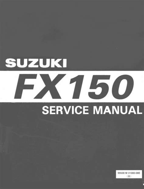 Suzuki Fxr150 Pdf Service Repair Workshop Manual