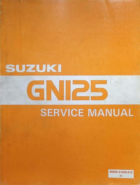 Suzuki Gn125 Full Service Repair Manual 1993 2001